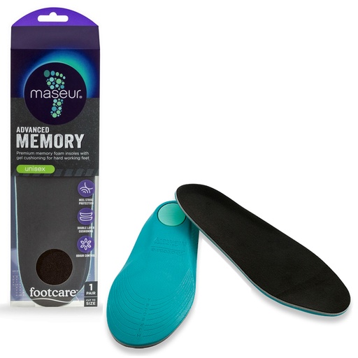 MASEUR | Advanced Memory Insoles, 1 Pair