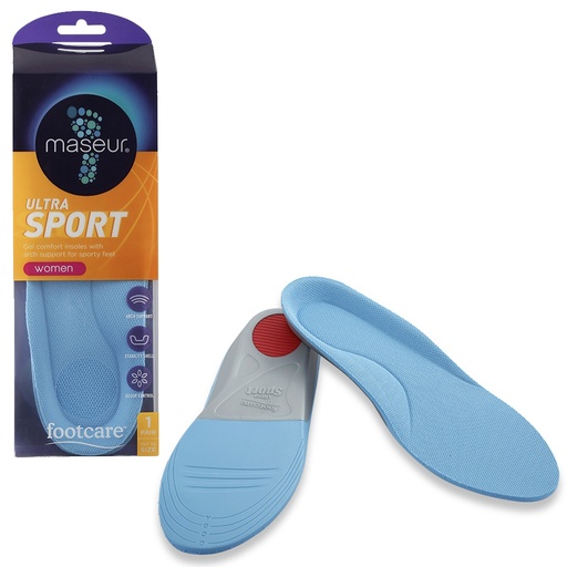 MASEUR | Women's Ultra Sport Insoles, 1 Pair