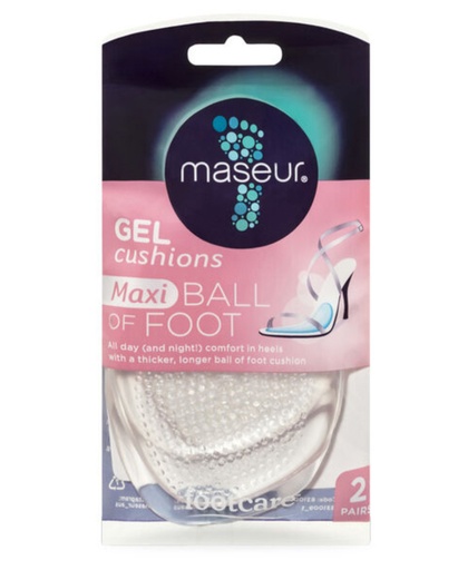 MASEUR | Ball Of Foot Maxi Gel Cushions, 2 Pairs