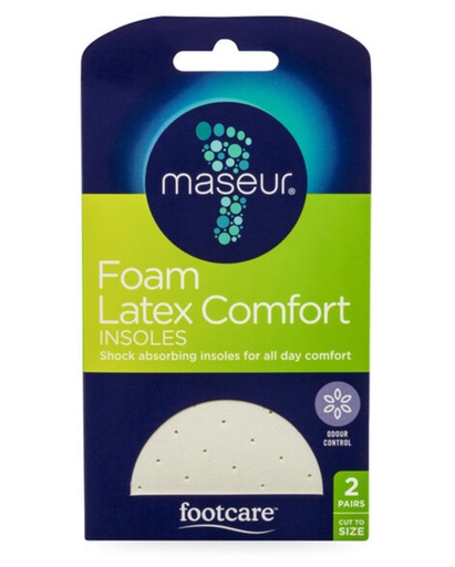 MASEUR | Foam Insoles, 2 Pairs