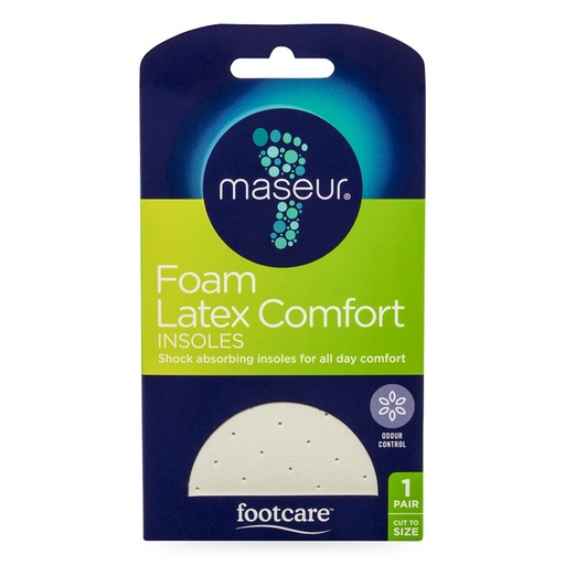 MASEUR | Foam Latex Comfort Insoles, 1 Pair