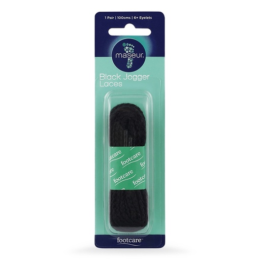 MASEUR | Black Jogger Laces 100cm, 1 Pair