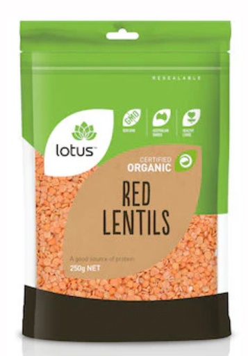 LOTUS | 有機紅色分割扁豆250克