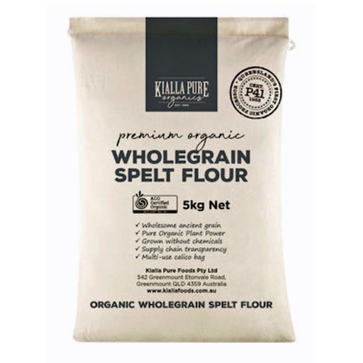 KIALLA | 有機全穀顆粒小麥粉（棉布袋）5公斤