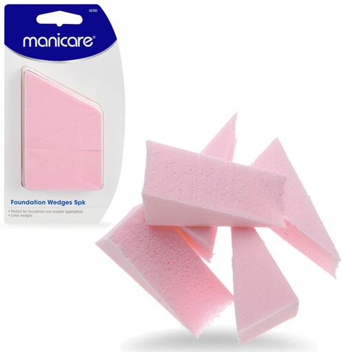 MANICARE | Foundation Sponges, Latex Wedges, 5 Pack