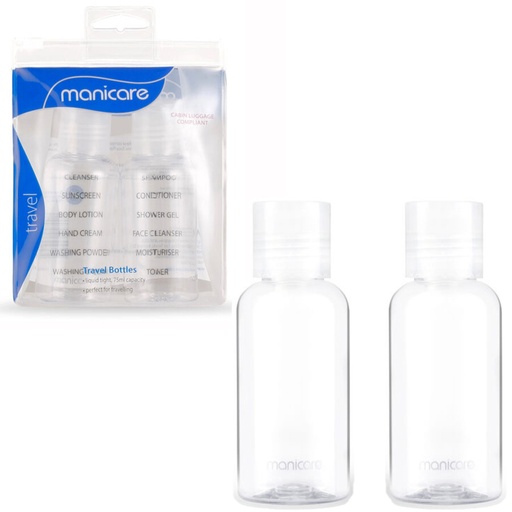 MANICARE | Travel Bottles, 2 Pack