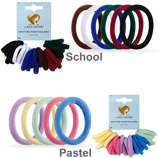 LADY JAYNE | Soft Knitted Ponytailers - Pk 24