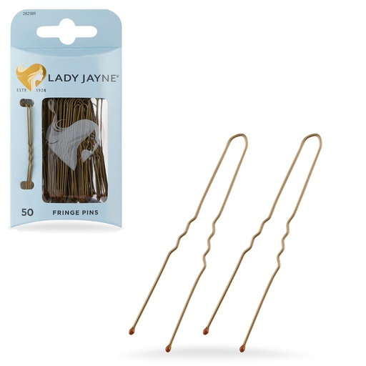 LADY JAYNE 棕色侧浏海夹，50 个装