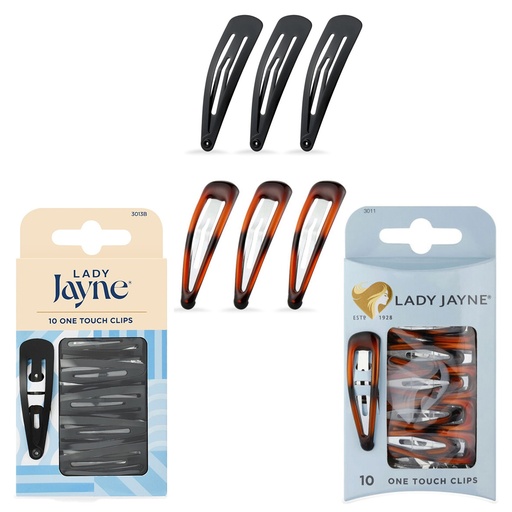 LADY JAYNE | One Touch Clips - Pk 10
