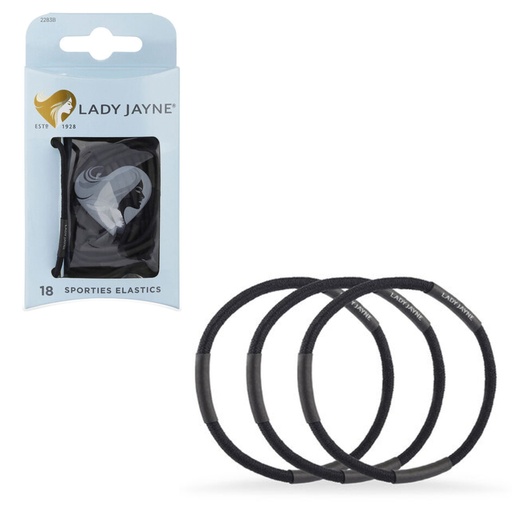 LADY JAYNE | Black Super Hold Elastics - Pk 18