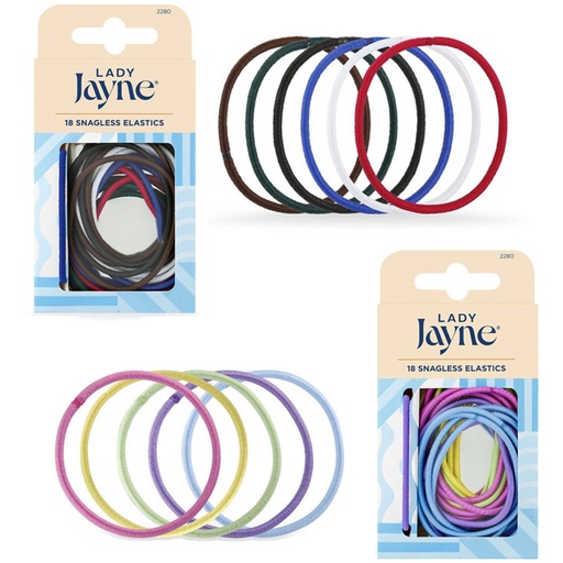 LADY JAYNE | Assorted Snagless Elastics - Pk 18