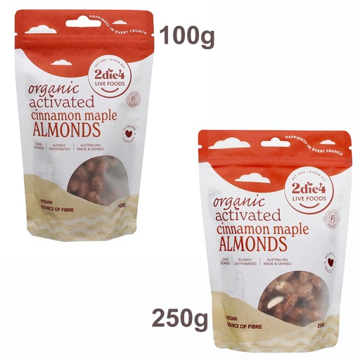 2DIE4 LIVE FOODS | Organic Activated Almonds Cinnamon Maple