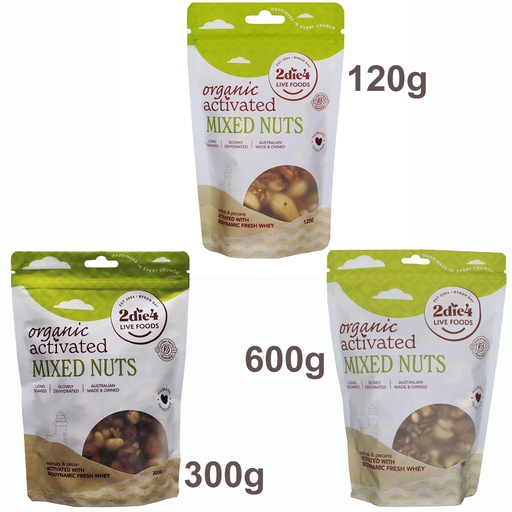 2DIE4 LIVE FOODS | Organic Activated Mixed Nuts Activated with Fresh Whey