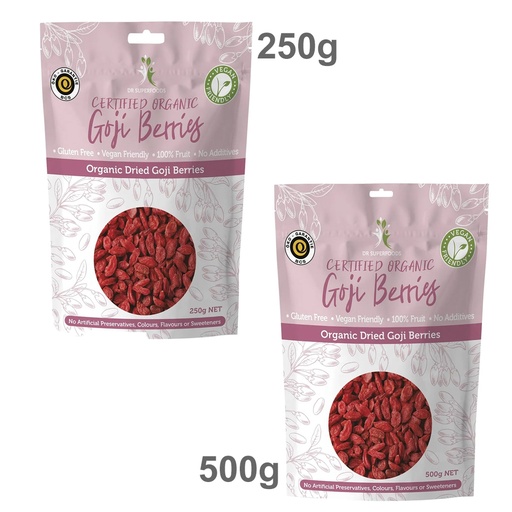 DR SUPERFOODS | Dried Goji Berries Certified Organic