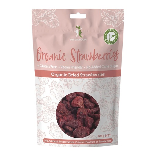 DR SUPERFOODS | Dried Strawberries Organic 125g