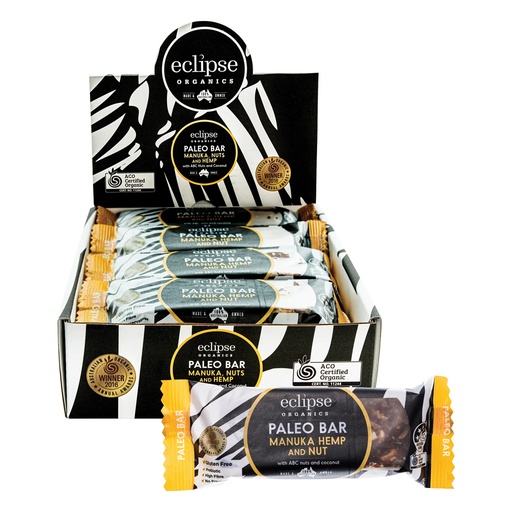 ECLIPSE ORGANICS | Raw Paleo Bar Manuka, Nut and Hemp 45g
