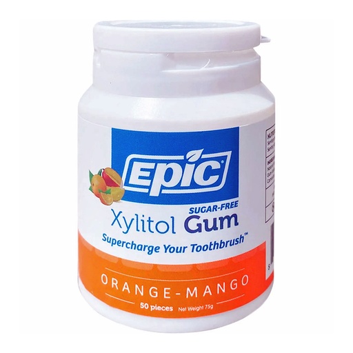 EPIC | Xylitol Chewing Gum Orange-Mango 50pcs