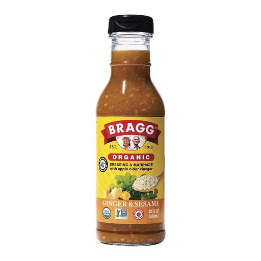 BRAGG | 沙拉醬與醃料 薑味芝麻油醋調味醬 354毫升