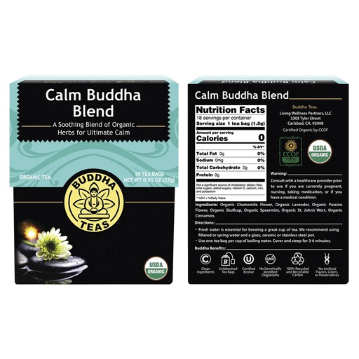 BUDDHA TEAS | 有機草本茶包 平靜佛陀混合茶 18包