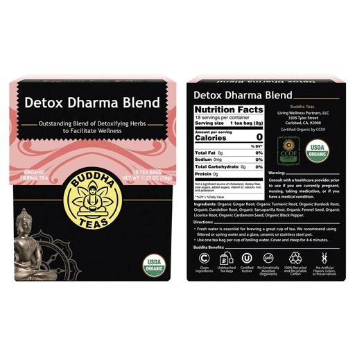 BUDDHA TEAS | 有機草本茶包 解毒達摩混合茶 18包