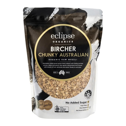 ECLIPSE ORGANICS | Organic Bircher Chunky Australian Muesli 500g