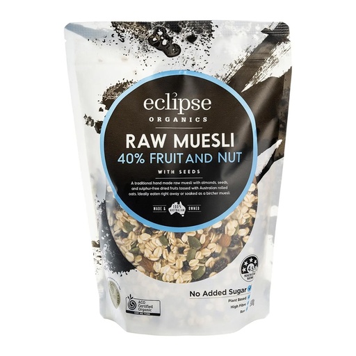 ECLIPSE ORGANICS | Organic Raw Muesli 40% Fruit and Nut 500g