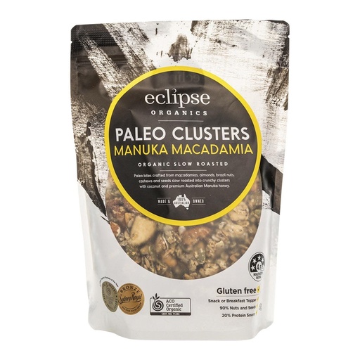 ECLIPSE ORGANICS | Organic Paleo Clusters Manuka Macadamia 450g