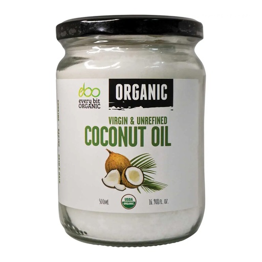 EVERY BIT ORGANIC | Coconut Oil Virgin & Unrefined, 500ml