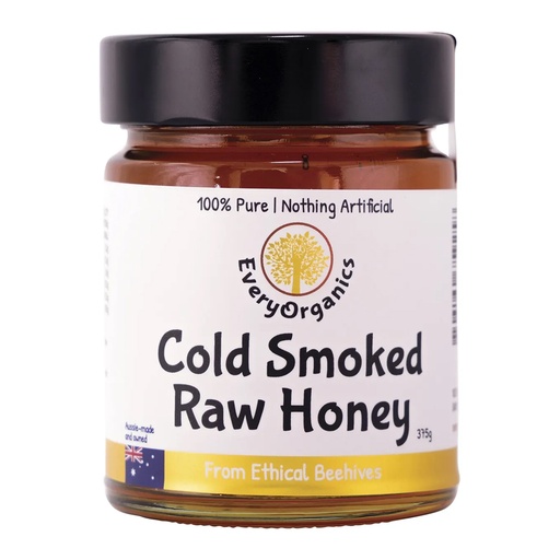 EVERYORGANICS | Cold Smoked Raw Honey From Ethical Beehives, 375g