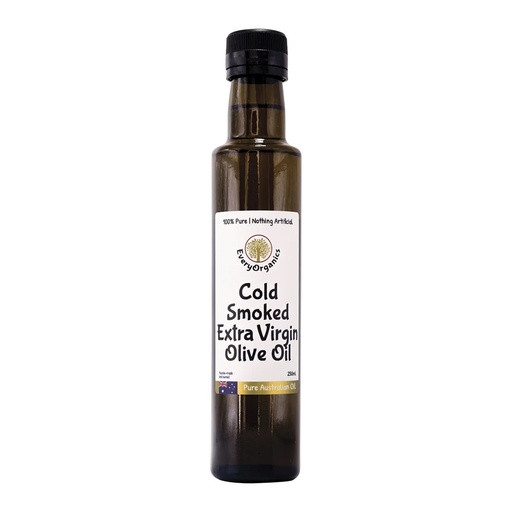 EVERYORGANICS | Cold Smoked Extra Virgin Olive Oil Pure Aust. Oil, 250ml