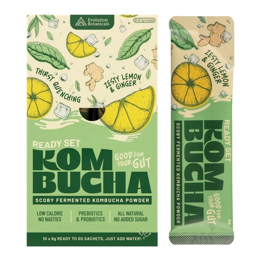 EVOLUTION BOTANICALS | Ready Set Kombucha 檸檬姜味茶包 10包裝