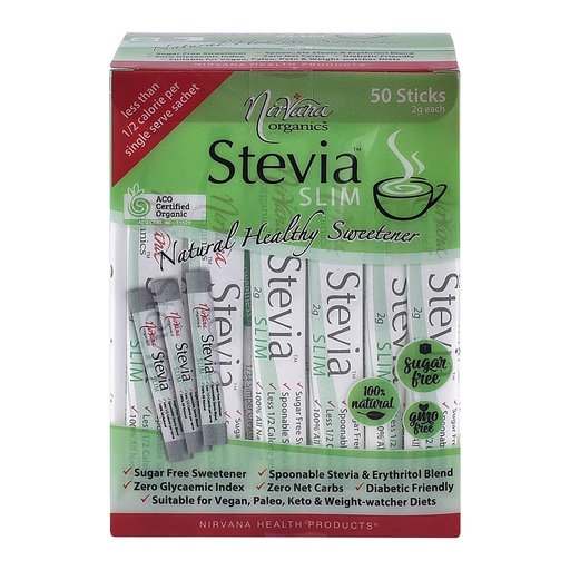 NIRVANA ORGANICS | 甜菊糖和赤藻糖醇甜味剂 Stevia Slim 糖包