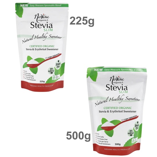 NIRVANA ORGANICS | 甜菊糖和赤藓糖醇甜味剂 Stevia Slim 可舀取型