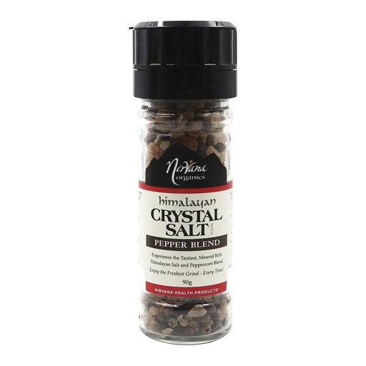 NIRVANA ORGANICS | Himalayan Salt Pepper Glass Grinder 90g