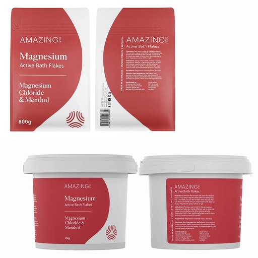 AMAZING OILS | Magnesium Active Bath Flakes Mag Chloride & Menthol