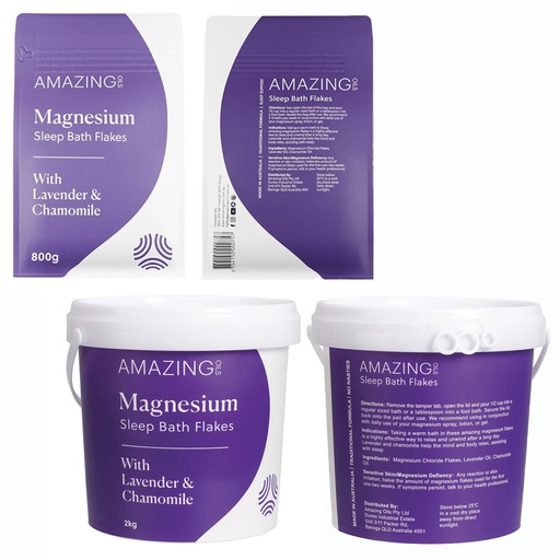 AMAZING OILS | Magnesium Sleep Bath Flakes with Lavender & Chamomile