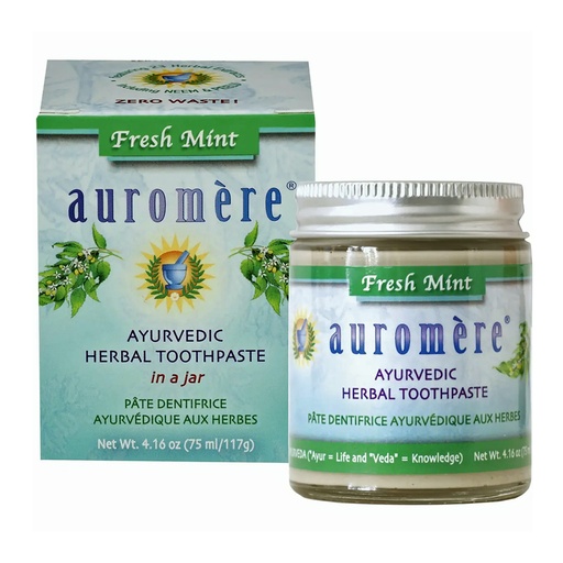 AUROMERE | Toothpaste Ayurvedic Fresh Mint Toothpaste in a Jar 117g