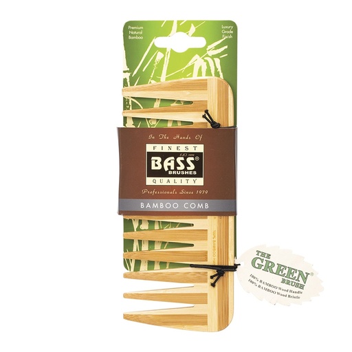 BASS BRUSHES | Bamboo Comb Medium Wide Tooth