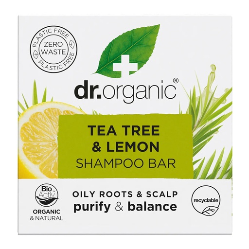 DR ORGANIC｜茶樹與檸檬洗髮皂 油性頭皮護髮 75克