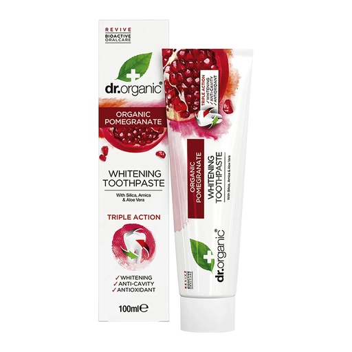 DR ORGANIC | Toothpaste Whitening Organic Pomegranate 100ml