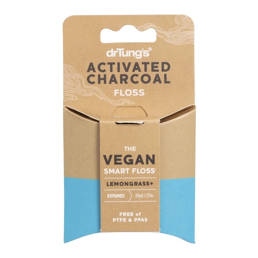 DR TUNG'S | Smart Vegan Dental Floss Charcoal Lemongrass 27m
