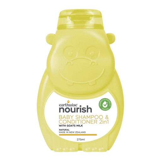 EARTHWISE NOURISH ｜Hippo Baby Shampoo & Conditioner 2in1 275ml