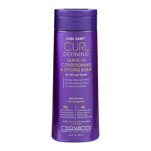 GIOVANNI | Curl Habit 捲髮定型免沖洗護髮素，250毫升