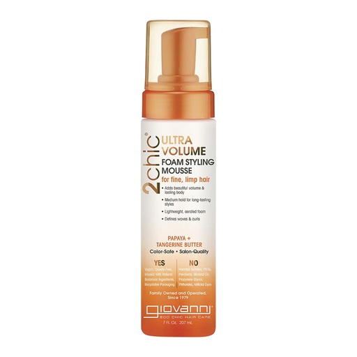 GIOVANNI | Styling Mousse 2chic Ultra Volume Fine, Limp Hair 207ml