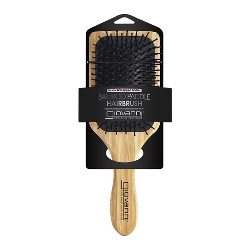 GIOVANNI | Bamboo Hair Brush Paddle Nylon Ball Tipped Bristles