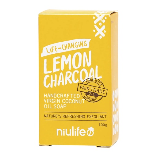 NIULIFE | 椰子油皂 檸檬竹炭 100克