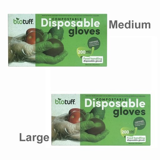 BIOTUFF | Compostable Disposable Gloves 200pk