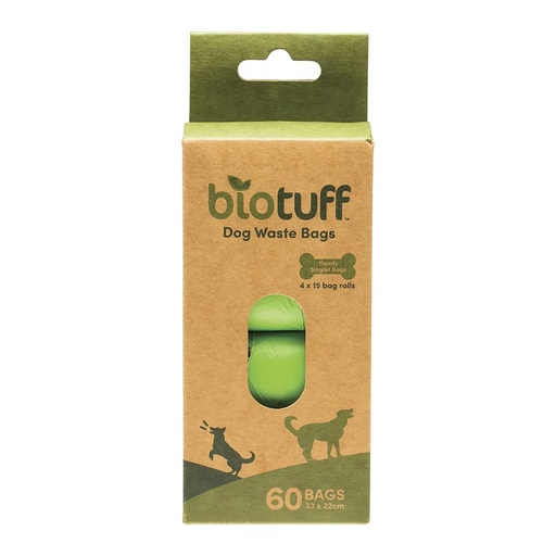 BIOTUFF | 狗糞袋補充裝 4 x 15 袋捲 60片裝