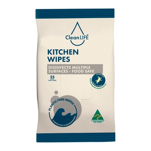 CLEANLIFE | 廚房無塑濕巾 食品安全 25片裝