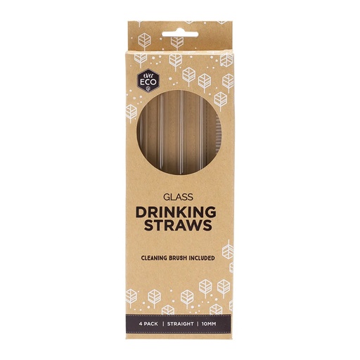 EVER ECO | Glass Straws Straight 4pk